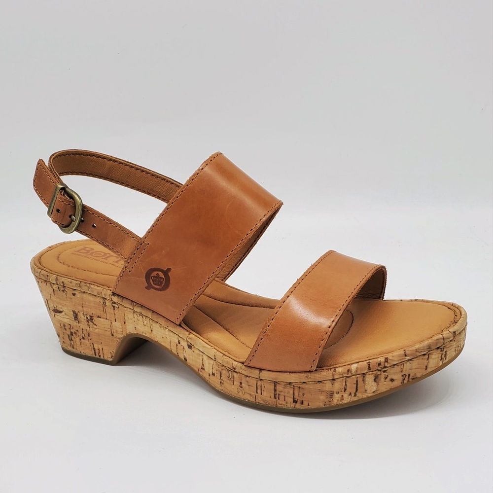 Born: Aztel Leather Sandals: Cognac Tan: Size 9